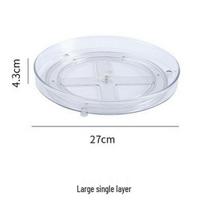 Multifunctional PET Rotating Spice Storage Rack – Transparent, Double-Layer Kitchen Turntable