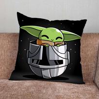Cartoon Baby Y-Yoda-S Pillow Case For Home Bedroom Car Office Decoration Living Room Sofa Cushion Cover Suitable 16x16Inch black