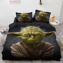 Animaciniai Yoda patalynės komplektai Anime filmai Antklodžių užvalkalų komplektai Antklodės užvalkalas Pagalvės užvalkalas Kawaii Vaikams Berniukams Gimtadienio dovanos 135x200cm 2pcs