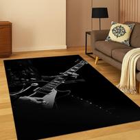 3D Fender Gitaros Boso Instrumento Muzikos Logotipas Kilimas Kilimėlis Miegamojo Svetainės Sofos Durų Kilimėlis Namų Dekoras, Plotinis Kilimėlis Neslystantis Dovana 80x120cm