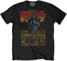 Rock Off Kiss T Shirt Cobra Arena 1976 Poster New Official Eco Mens Black Size L XXXL juoda