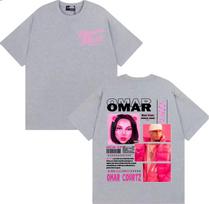 Omar Courtz Primera Musa Pattern Tshirt Mens Hip Hop Fashion Tshirt Harajuku Casual Breathable Comfortable Pure Cotton Top L gray