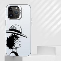 Telefono dėklas iPhone 16e 11 12 13 Pro Max 14 15 16 Plus minkštas dėklas One Piece Luffy iš Šiaudų skrybėlės iPhone 13