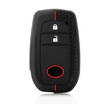 Car Key Cover For Toyota Hilux 2026 Yaris Corolla 2026 Rav4 2026 CHR Revo Auris Innova Highlander Venza Fortune Key Holder juoda