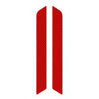 1 Pair Car Reflective Strip Self-adhesive Strong Reflection Wear-resistant High Brightness Scratch Warning Anti-collision Car-styling Safety Warning raudona