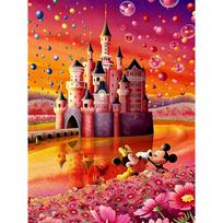 Disney 5D DIY Diamond Painting Fairytalelike Disney themed Illustrations Full round Diamond Mosaic Cartoon Cross-stitch Art for Home Decoration Round 50x70cm orange
