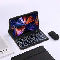 Apšviečiamas klaviatūros dėklas, skirtas Xiaomi Poco Pad 12,1 colio, belaidis nuimamas klaviatūros dangtelis, skirtas Xiaomi Redmi Pad Pro 12,1  Funda English Keyboard juoda
