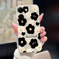 Dėklas Xiaomi Poco X7 X8 Pro Max Gražus kaspinėlis Gėlė Atsparus pirštų antspaudams Unikalus telefono dėklas PocoX7Pro PocoX8ProMax Coque Xiaomi Poco X7 white