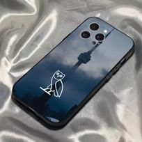 Drake O-OvO pelėdos dėklas telefonui iPhone 16,15,14,13,12,11,Pro,Max,Plus,X,XS,SE4,E,Mini,Minkštas juodas dėklas iPhone15plus