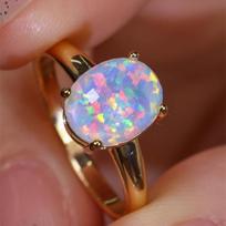 wih new egg-shaped white simple ring simple niche ring No. 13 gray