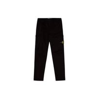 Stone Island Kids Solid Color Side Logo Casual Pants Kids bottoms Black 761631011-V0029 8 white
