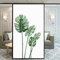 Langų plėvelė Privacy Green Leaves Matinio stiklo lipdukas Šilumos izoliacija ir UV apsauga Lipni lipdukas namams (as the picture,40x60cm WxH) gray