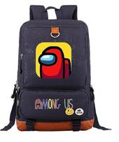 Žaidimai, Among Us, Aplink Vyrų Ir Moterų Kuprinės Oksfordo Mokyklos Krepšiai Laisvalaikio Backpack black