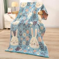 Muslin Bath Towel 160x80cm Lightweight Soft Breathable Baby Blanket Suitable for All Seasons Multi-Purpose Use One Size mėlyna