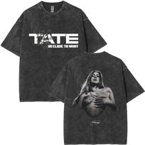 Tate McRae T-Shirts Graphic Print Unisex Cotton So Close To What Tops And Tees 2XL black