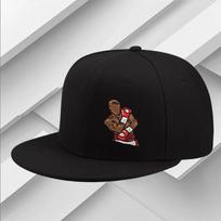 Boxing Fighter Print Baseball Cap Durable Polyester Snapback For Mma Fans Casual One Size white