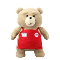 46cm TED pliušinis filmo meškiukas TED 2 pliušinė lėlė Žaislai prijuostės stiliaus minkšti pliušiniai žaislai gyvūnai vaikams dovana balta