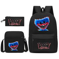 Poppyplaytime Dešrainių Monstro Lėlė Jaunimo Mokyklinė Kuprinė Vyrams Ir Moterims Laisvalaikio Kelioninė Kuprinė pencil bag juoda