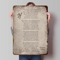 If Rudyard Kipling Metal Poster Custom Wall Art Retro Vintage Tinplate Signs for Man Cave House Bar Accessories Desk Decor Home 30x40cm(11.8x15.7inch) gray