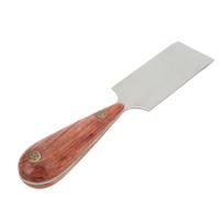 Leather Skiving Knife Sturdy Stainless Steel Flat Wood Handle Leather Knife DIY Leather Edge Cutting Tool
