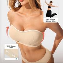 SHAPERMINT Liemenėlė be petnešėlių, Belaidė neslystanti juosta, Keičiama 3XL beige