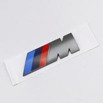 BMW M X1 X3 3d ABS Logotipas M Sport Automobilio Sparno Šoninis Emblema Galinės Bagažinės Ženklelis BMW E39 E46 E90 E87 F15 F16 F10 F20 F30 X3 X5 M3 M5 Priedai 45x15mm 1pc gray