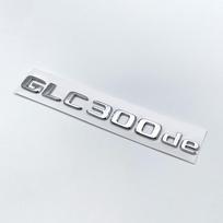 3D chromo juodos raidės GLC300de GLC300e GLC350e GLC400e 4Matic emblema, skirta Mercedes Benz GLC X253 automobilio bagažinės logotipo lipdukas silver