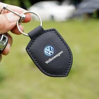 Volkswagen Automobilio Stiliaus Raktų Pakabukas Odinis Raktų Žiedas Dekoratyvi Dovana VW Golf Caddy Amarok Atlas T5 Phaeton Scirocco Jetta Tiguan DG9 juoda