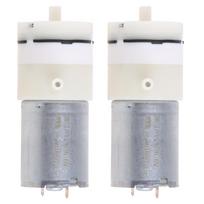2 Pieces Mini Air Pump 370 Motor Mini Electric Air Pump DC6V Aquarium Fish Tank Oxygen Circulate Easy to Install 1 white