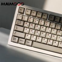 MAIMOOO Retro Russian Keycap White 145-Keys Cherry PBT Material Texture Simple Keycap Mechanical Keyboard Diy Peripheral Keycaps gray