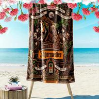 Jägermeister: Bold Vibrant beach towel Beach towel for vacation photos soft Absorbent bath towel Outdoor pool towel quick-drying swim towel Comfort 70cmx140cm(27x55inch)