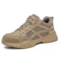 Safety Shoes Men With Steel Toe Cap Anti-smash Men Work Shoes Sneakers Light Puncture-Proof Indestructible Shoes Dropshipping 40 beige