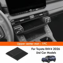 Belaidžio įkrovimo neslystanti kilimėlis Toyota RAV4 2026 LHD Automobilio centrinės konsolės laikymo apsauginis kilimėlis ir keleivio saugojimo organizatorius gray