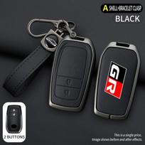Automobilio rakto dėklas Dangtelis Toyota GR Sport C-HR Gazoo RAV4 Racing Mirai Avensis Cinko lydinio rakto korpusas Raktų pakabuko korpuso dangteliai Aksesuaras black