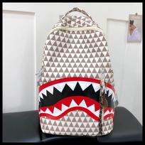 Schoolbag new large-capacity student schoolbag personalized shark funny creative backpack ugly cute travel commuter backpack Bag + charm