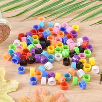 100 vnt. balandžių žiedų, 8 mm bajoneto identifikavimo žiedas, balandžių pėdos žiedas 8mm black