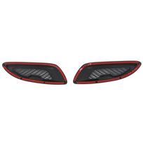 Dynamic Style Gloss Black Bonnet Grille Air Vent Trims Add On Replacement For Land Rover Range Rover Evoque L538 12 to 18 black