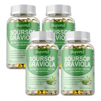 Buporai Soursop Graviola 1000mg Capsules — Immune Support, Daily Wellness, Nutritional Support 120*4