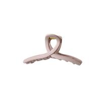 Safe Silicone Shark Clip Korean Style Straight Line Shaped Hair Claw  School chaki
