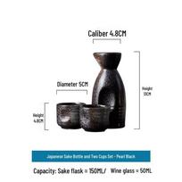 Retro Japanese Sakeware Set with Decanter Warmer and Baijiu Cups for Home Use Single Bottle