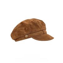 Merald Brown Suede Beret Hat For Women Autumn Winter Fashion Accessories gelsvai ruda
