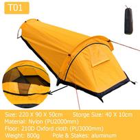 Itin lengvas palapinė-1 asmens bivy palapinė Kempingas vienviečiai tinklelio bivy Neperšlampama miegmaišio įranga žygiams su kuprinėmis vienam žygiui palapinė T01 Orange