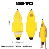 Banano Helovino Kostiumas Vaikams Suaugusiems Puikiai Tinka Teatrui Karnavalui Scenos Pasiruošimui Kostiumų Šventėms Ryškiai Geltonas Lengvas yellow