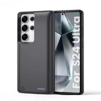 10000mAh telefono dėklas-baterija Samsung Galaxy S23 Ultra S24 S25 Ultra S25 Plus S22 Power Bank Belaidžio įkrovimo dėklas Galaxy S24 Ultra gray