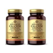 Solgar Advance Calcium Complex Vitamin D3 K2 Zinc Boron Tablets 120 Tablets 2 pcs