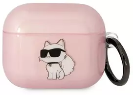 Karl Lagerfeld KLA3HNCHTCP Airpods 3 dėklas rožinė/rožinė Ikonik Choupette