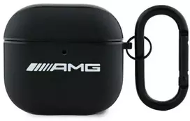 AMG odinis dėklas su baltu logotipu, skirtas AirPods 4 - Juoda / Balta
