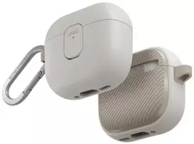 „Uniq Clyde Lock“ dėklas „AirPods 4“ ausinėms – smėlio spalvos