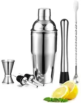 Barmeno rinkinys kokteiliams, 6 dalys, nerūdijantis plienas, šeikeris 700 ml