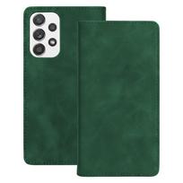 Išmanusis „Suede“ dėklas, skirtas Samsung Galaxy A52 4G / A52 5G / A52S 5G, žalias